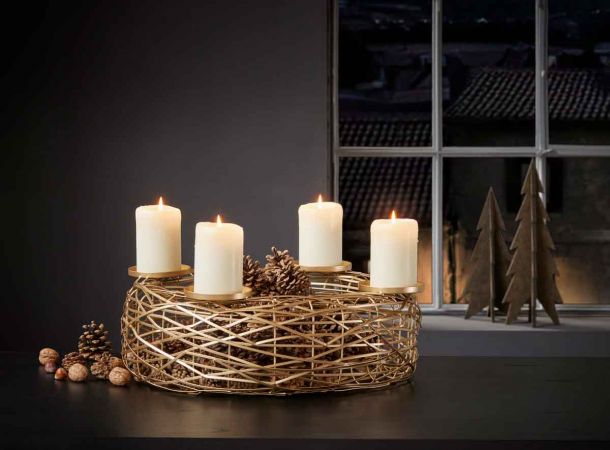 Adventskranz Boschendal mit vier Kerzen